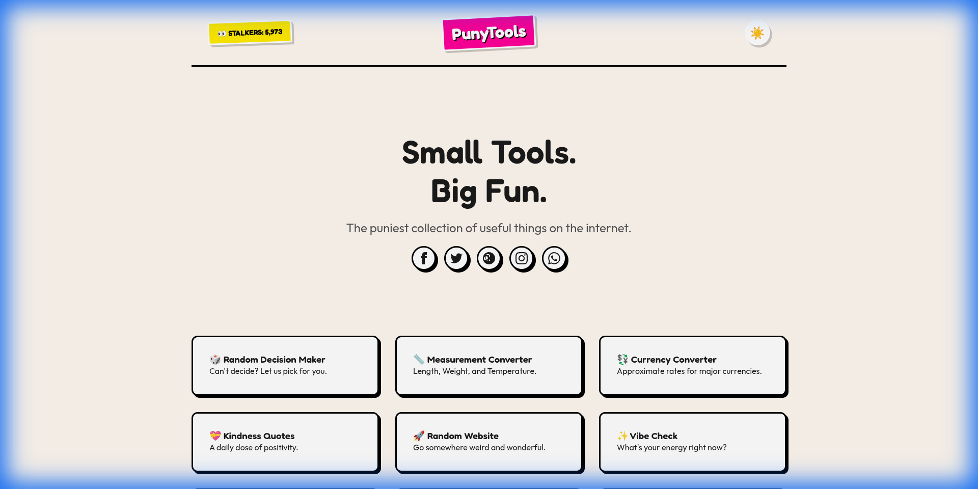 PunyTools website screenshot